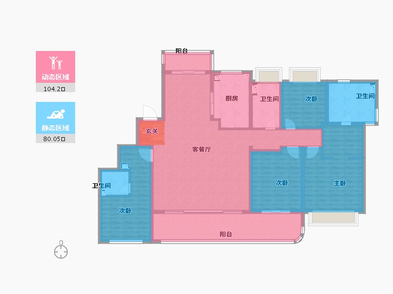 江苏省-苏州市-金融街融悦湾-166.09-户型库-动静分区