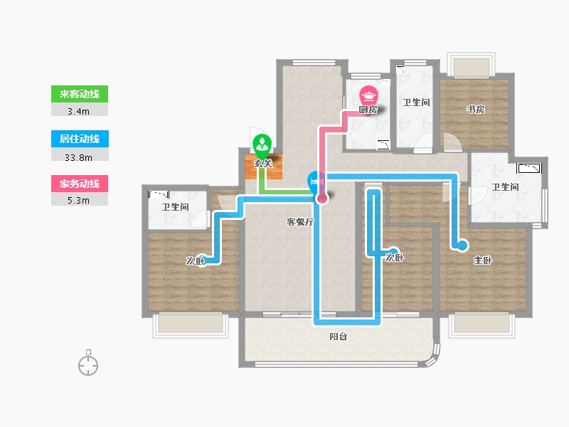 江苏省-苏州市-金融街融悦湾-135.21-户型库-动静线