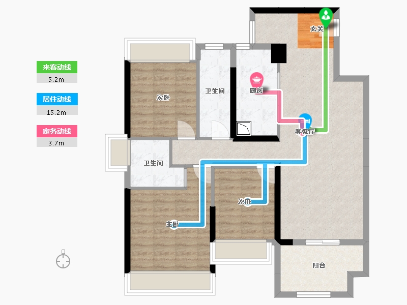 广东省-湛江市-假日名苑-94.29-户型库-动静线