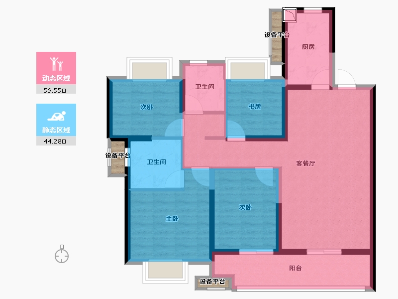 福建省-泉州市-融创江南府-94.41-户型库-动静分区