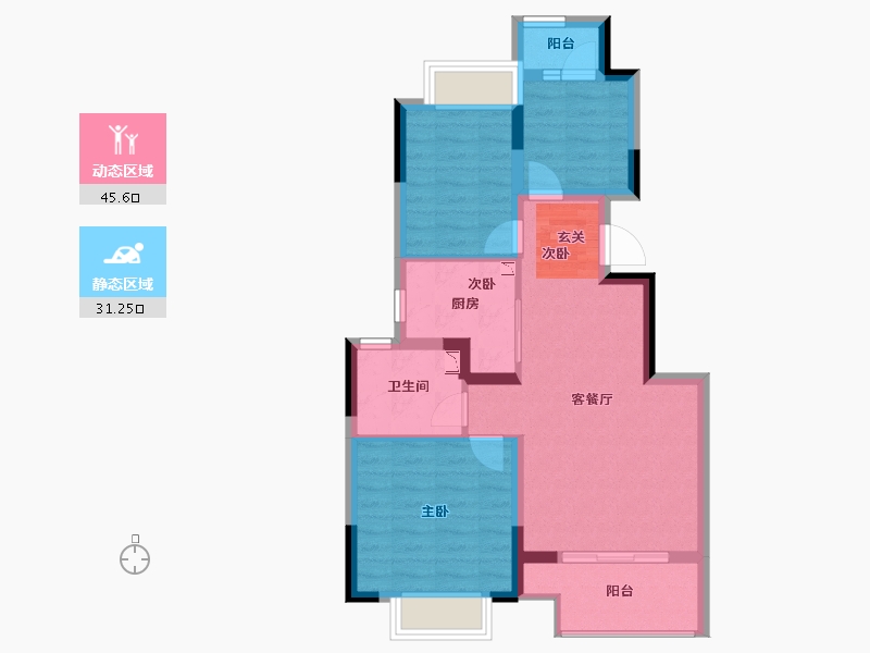 江西省-南昌市-新城悦隽时代-68.00-户型库-动静分区