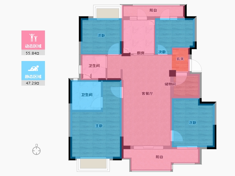 江西省-南昌市-新城悦隽时代-91.20-户型库-动静分区