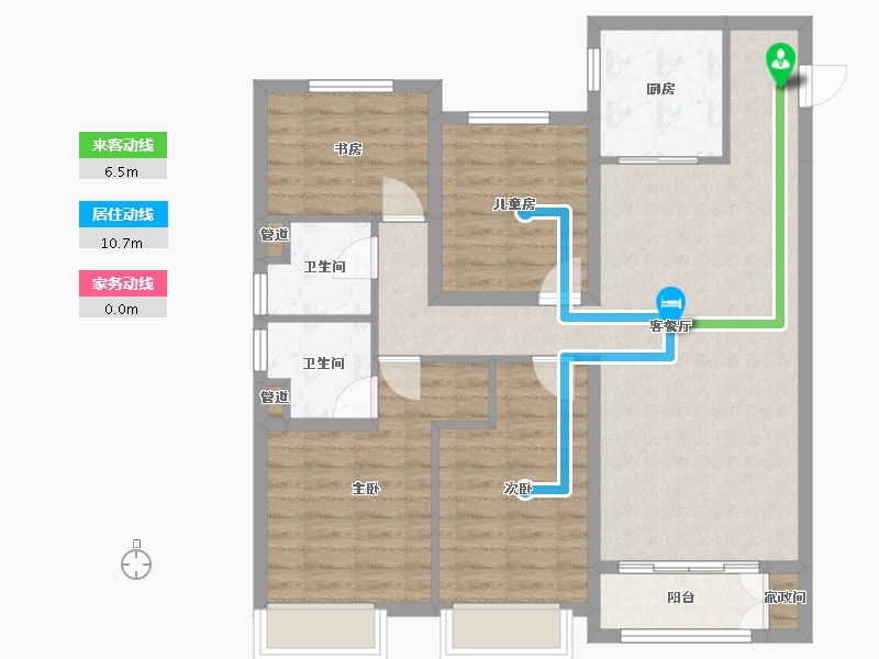 山西省-太原市-保利和光尘樾-95.43-户型库-动静线