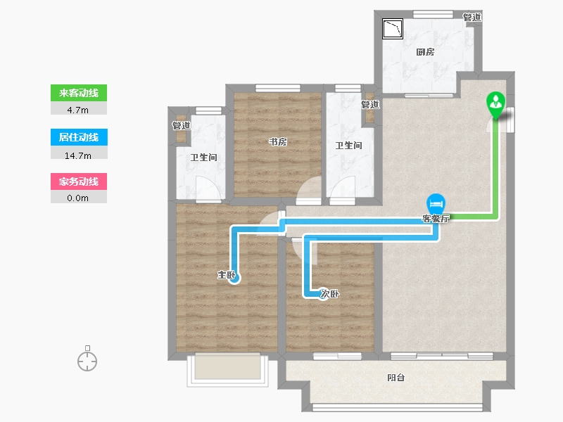 山西省-太原市-华侨城・天鹅堡-92.28-户型库-动静线