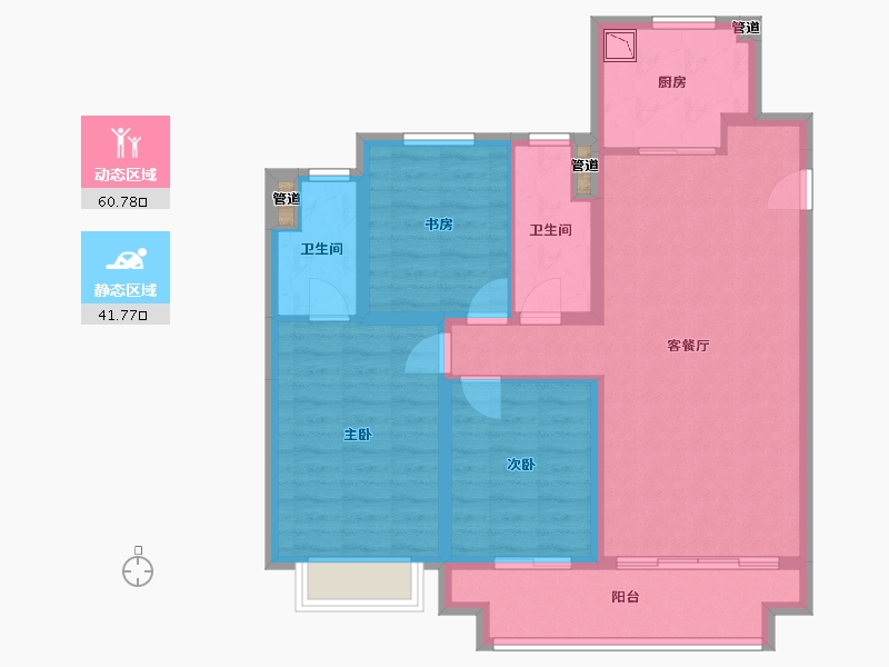 山西省-太原市-华侨城・天鹅堡-92.28-户型库-动静分区