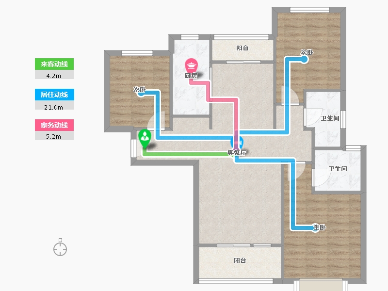 陕西省-西安市-大华锦绣前程-89.17-户型库-动静线