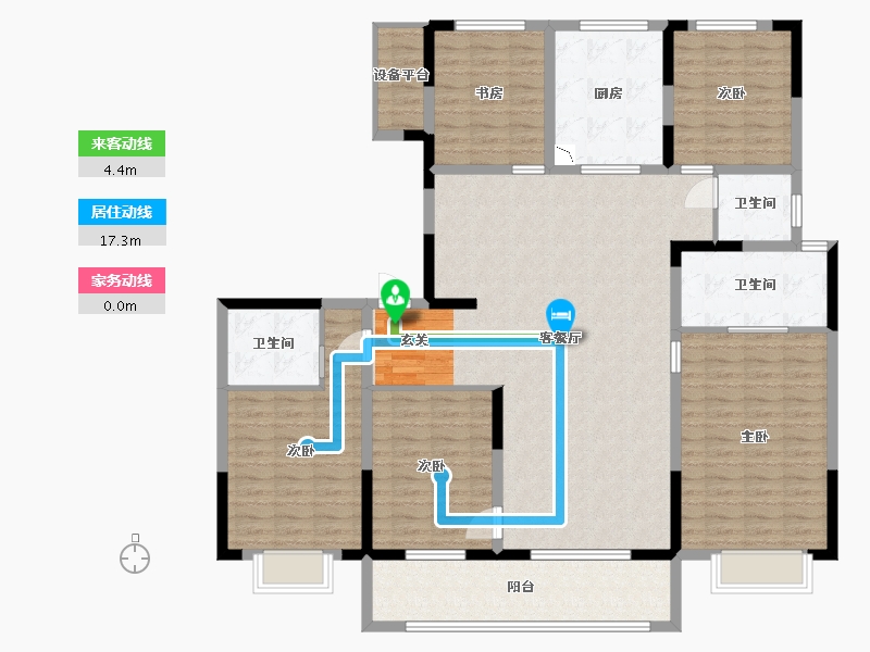 浙江省-宁波市-东部江山万里-159.91-户型库-动静线