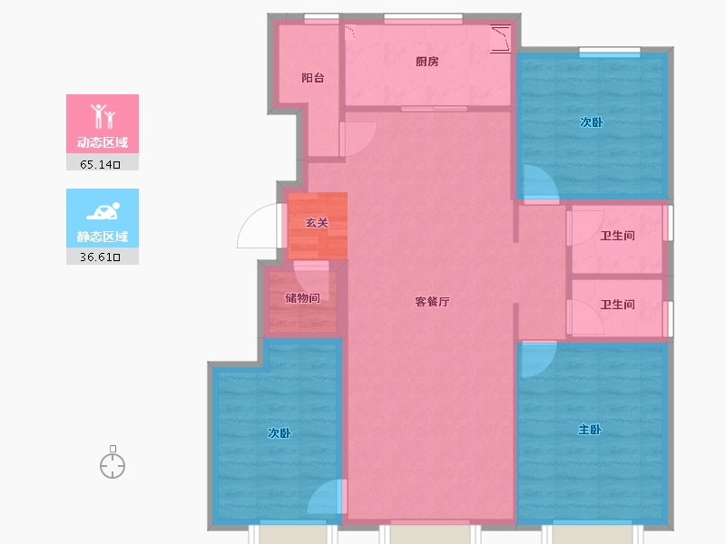 天津-天津市-和溪园-91.09-户型库-动静分区