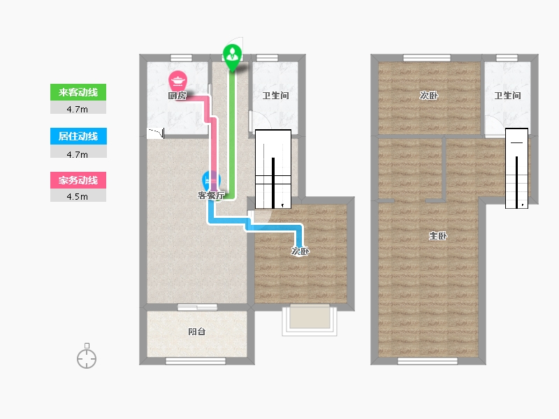 安徽省-芜湖市-伟星天境-94.40-户型库-动静线