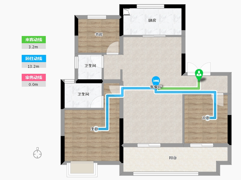 安徽省-芜湖市-怡康江郡-92.00-户型库-动静线