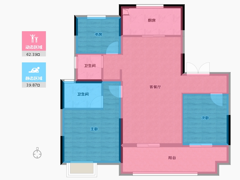 安徽省-芜湖市-怡康江郡-92.00-户型库-动静分区