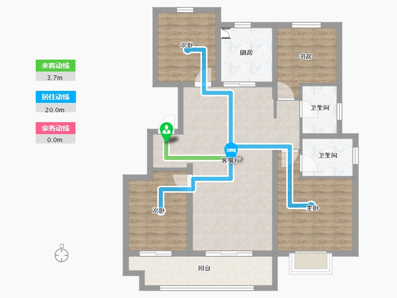 安徽省-芜湖市-伟星天境-98.78-户型库-动静线