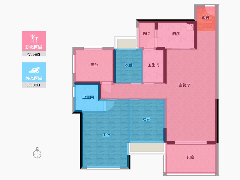 广东省-湛江市-华和南国茗苑-104.98-户型库-动静分区