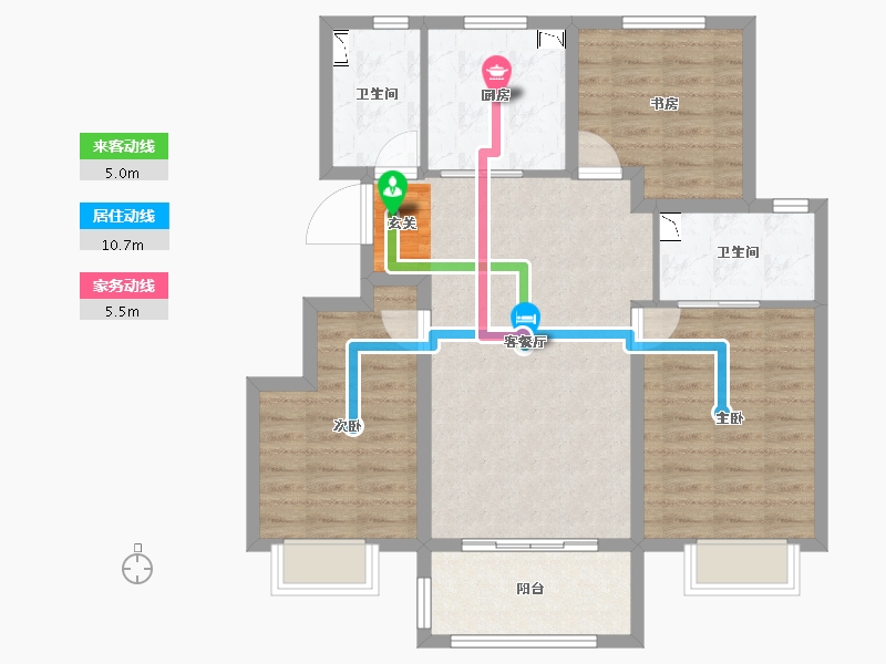 天津-天津市-新城悦隽公元-88.00-户型库-动静线