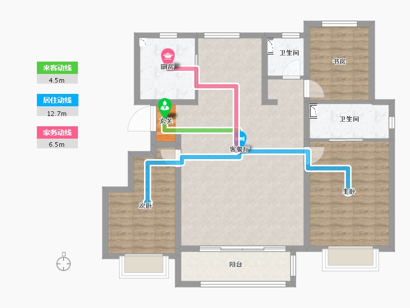 天津-天津市-新城悦隽公元-102.00-户型库-动静线