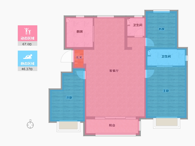 天津-天津市-新城悦隽公元-102.00-户型库-动静分区