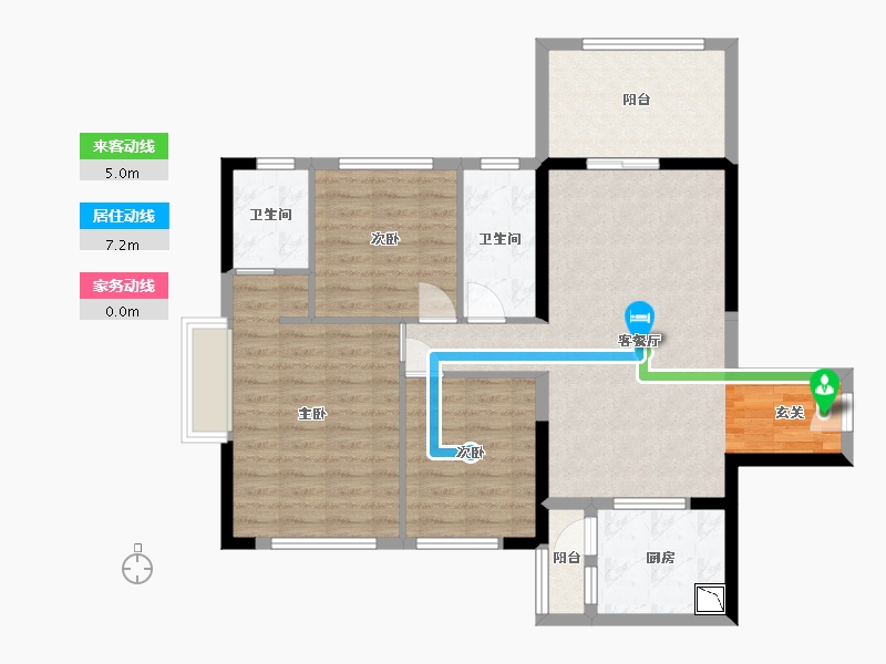 广东省-湛江市-华和南国茗苑-92.33-户型库-动静线