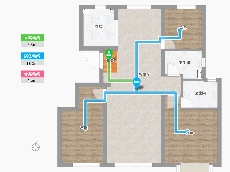 天津-天津市-雅居乐滨河雅郡-77.19-户型库-动静线