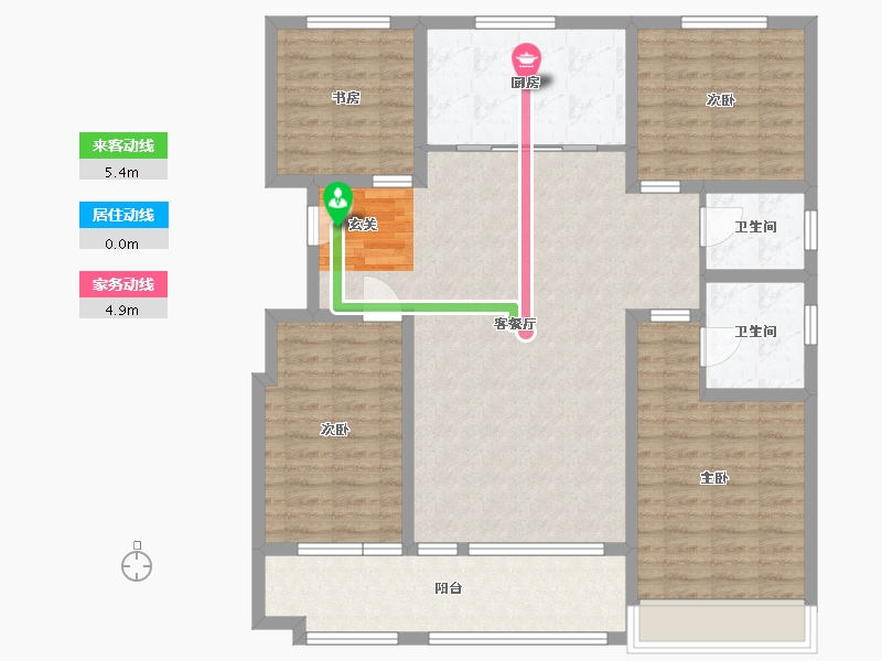 山东省-潍坊市-恒信浞河公馆-117.28-户型库-动静线