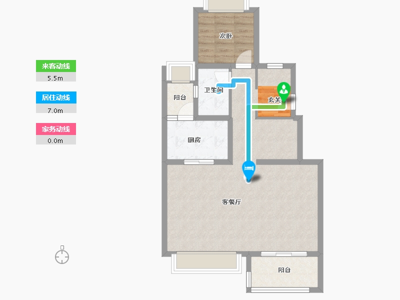 四川省-成都市-保利珑堂里院-72.68-户型库-动静线