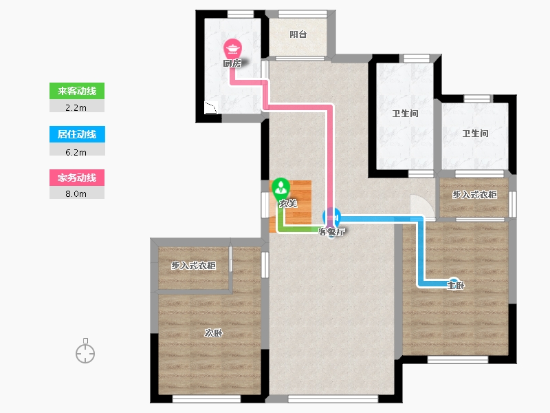 天津-天津市-泰丰七号-87.24-户型库-动静线