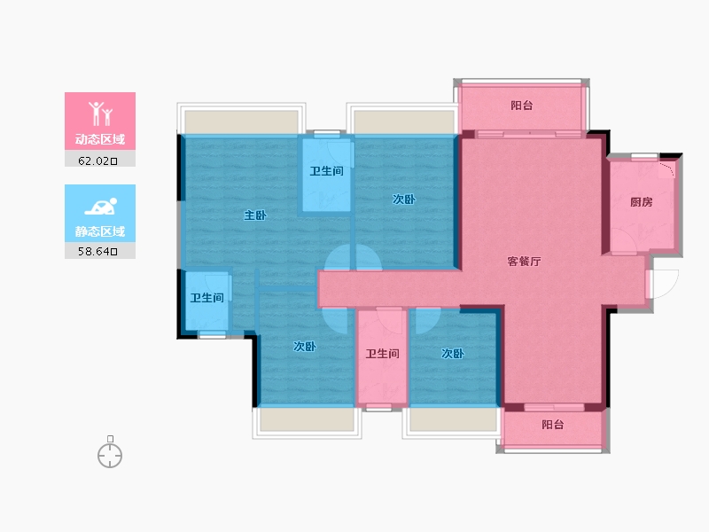 广东省-清远市-华府壹号-108.43-户型库-动静分区