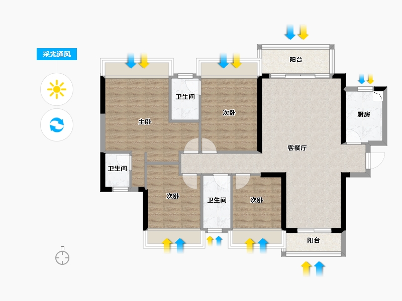 广东省-清远市-华府壹号-108.43-户型库-采光通风