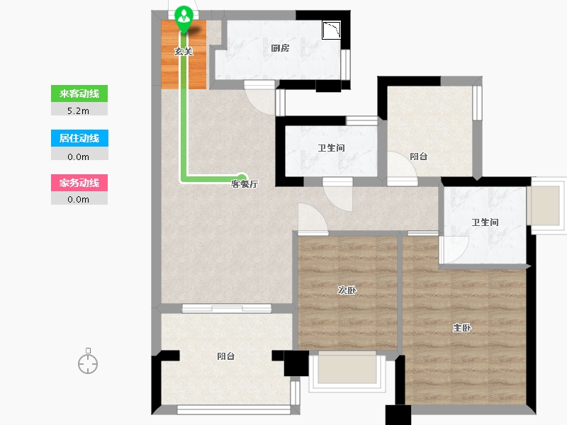 广东省-珠海市-华发四季峰景-71.18-户型库-动静线