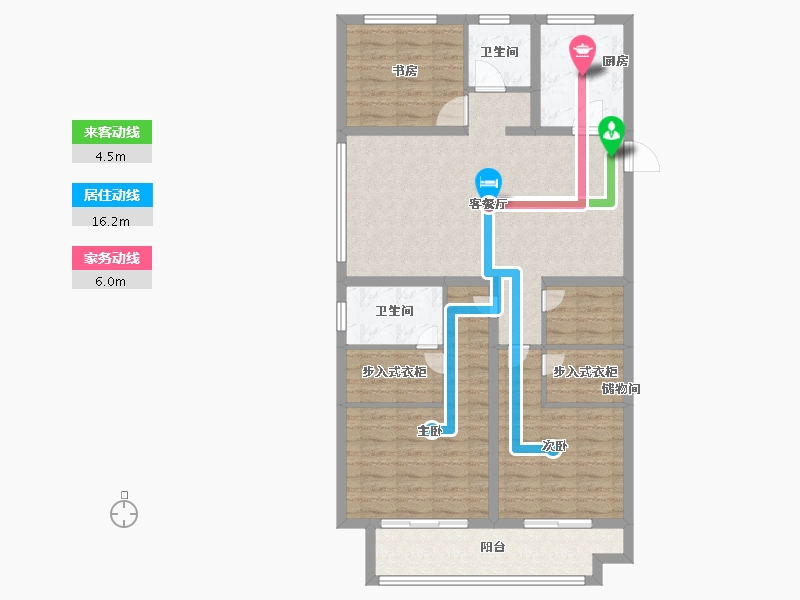 山东省-烟台市-恒达祥合院-103.20-户型库-动静线