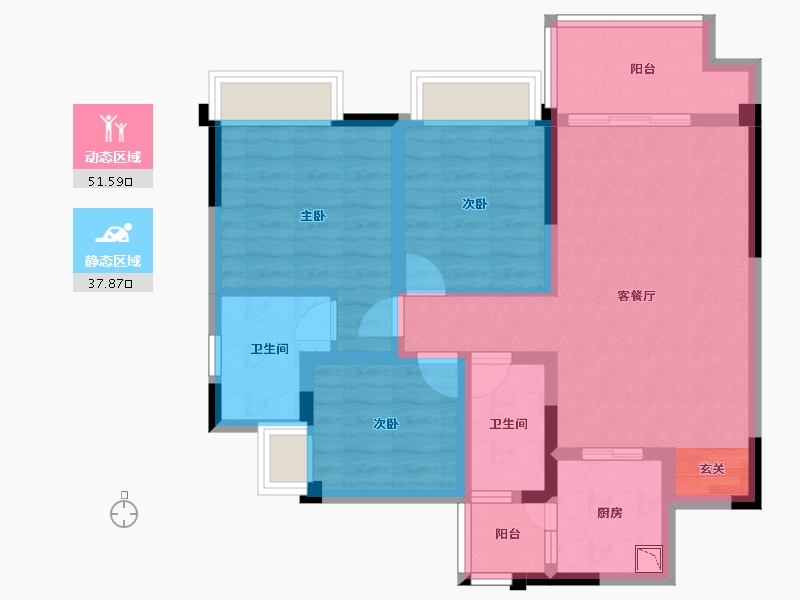 四川省-成都市-蓉府尚座-78.12-户型库-动静分区