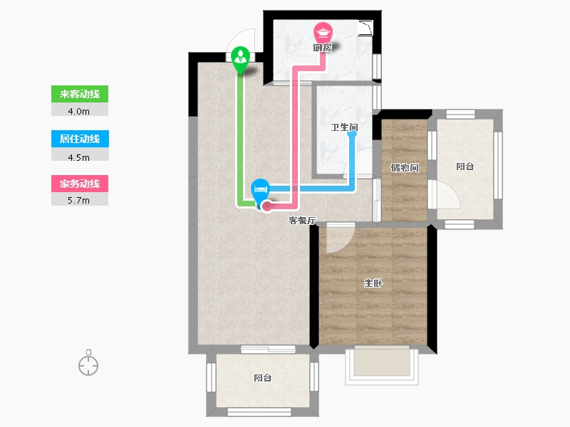 广西壮族自治区-南宁市-阳光城大唐世家-55.46-户型库-动静线