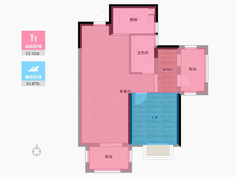 广西壮族自治区-南宁市-阳光城大唐世家-55.46-户型库-动静分区