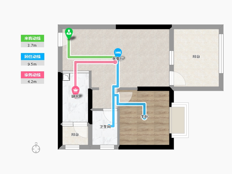 广西壮族自治区-南宁市-当代锦园ΜΟΜΛ-46.29-户型库-动静线