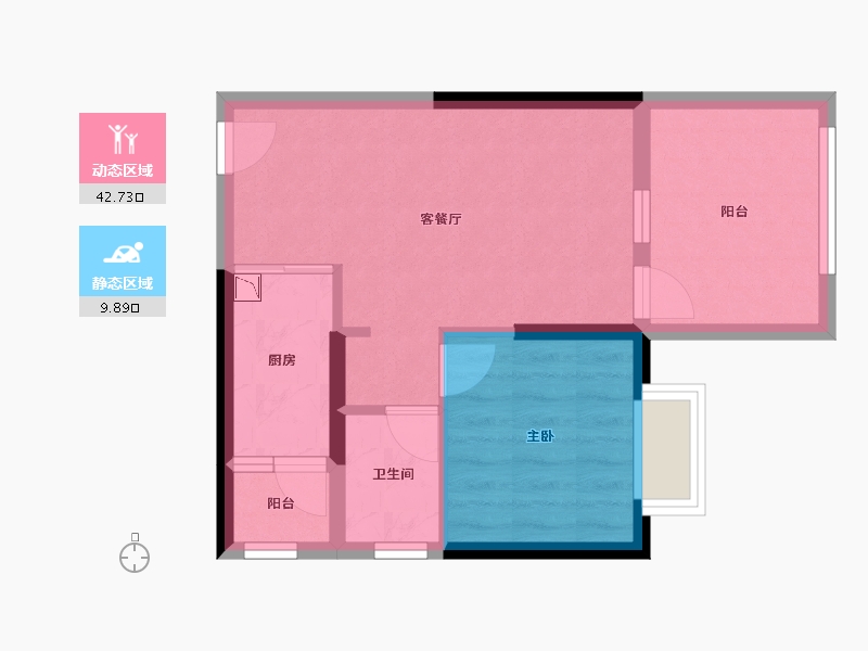 广西壮族自治区-南宁市-当代锦园ΜΟΜΛ-46.29-户型库-动静分区