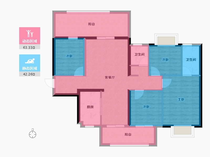 广西壮族自治区-南宁市-当代锦园ΜΟΜΛ-94.01-户型库-动静分区