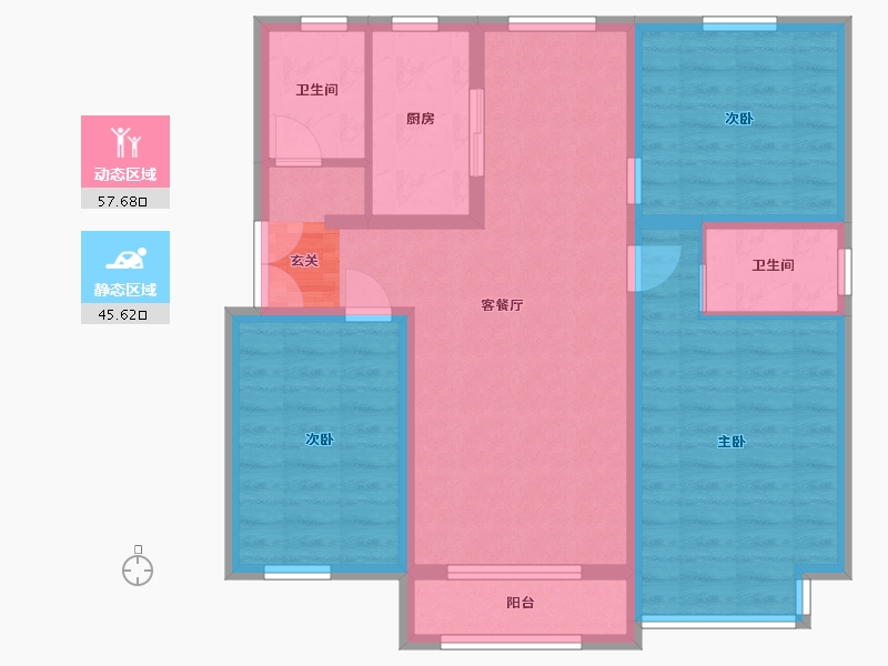 河北省-廊坊市-胜芳紫金华府-92.22-户型库-动静分区