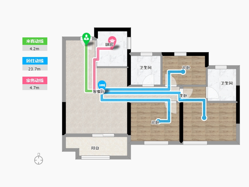 福建省-厦门市-金地宝嘉・厦一城-77.00-户型库-动静线