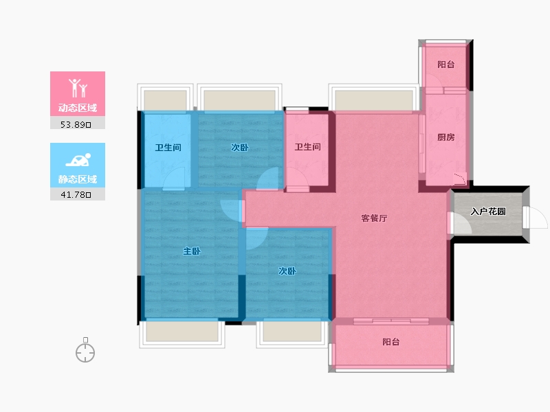 四川省-成都市-蓉府尚座-89.16-户型库-动静分区