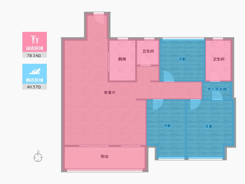 广西壮族自治区-桂林市-彰泰天街-109.16-户型库-动静分区