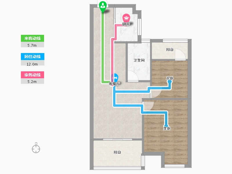 浙江省-湖州市-久立湖东府-64.91-户型库-动静线