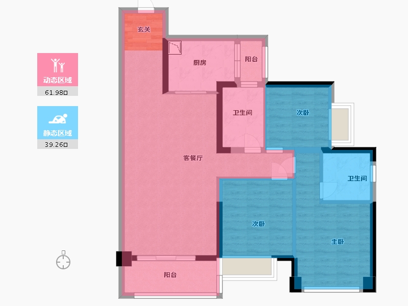 广东省-湛江市-吴川奥园冠军城-89.60-户型库-动静分区