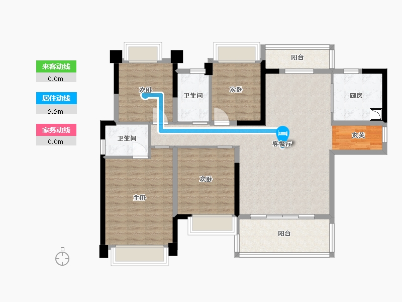 广东省-湛江市-吴川奥园冠军城-113.60-户型库-动静线