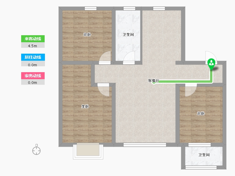 河北省-沧州市-合嘉 ・ 金域华城-80.00-户型库-动静线