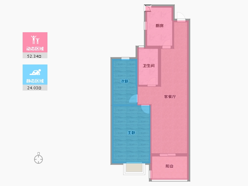 山东省-淄博市-淄博恒大御澜庭-68.00-户型库-动静分区