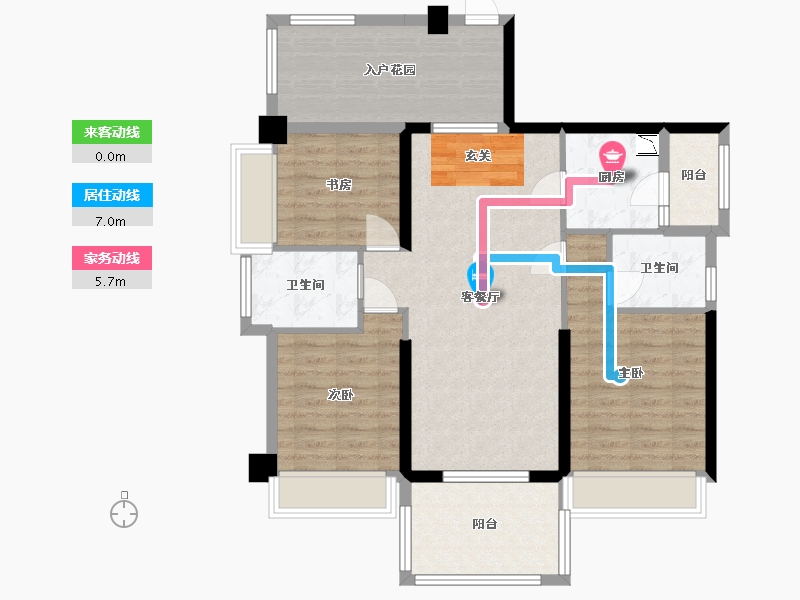 广东省-湛江市-假日名苑-95.41-户型库-动静线