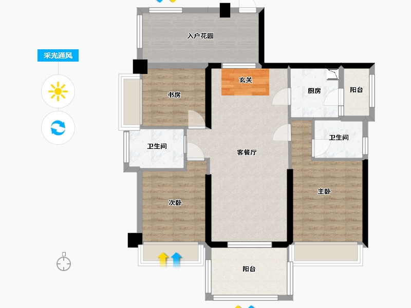 广东省-湛江市-假日名苑-95.41-户型库-采光通风