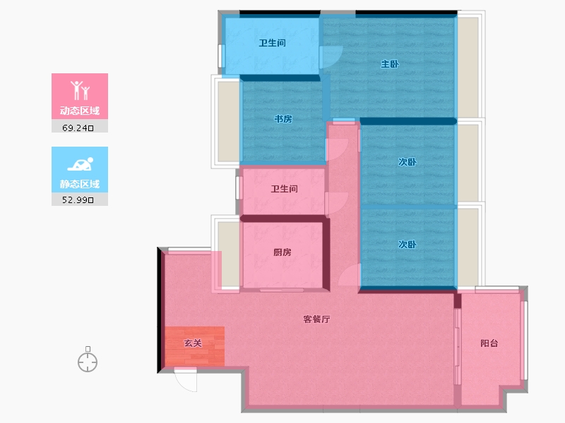 广东省-湛江市-假日名苑-109.49-户型库-动静分区