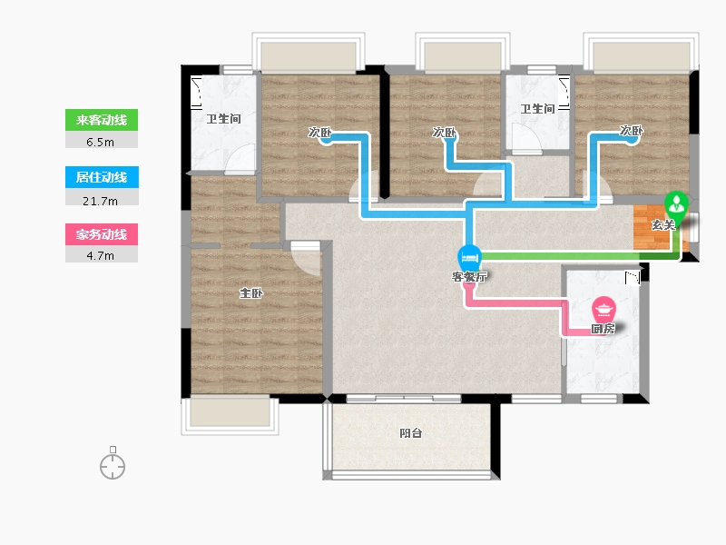 广东省-惠州市-保利云山堂悦-106.75-户型库-动静线