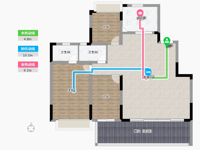 贵州省-遵义市-中国铁建・西派府-133.38-户型库-动静线