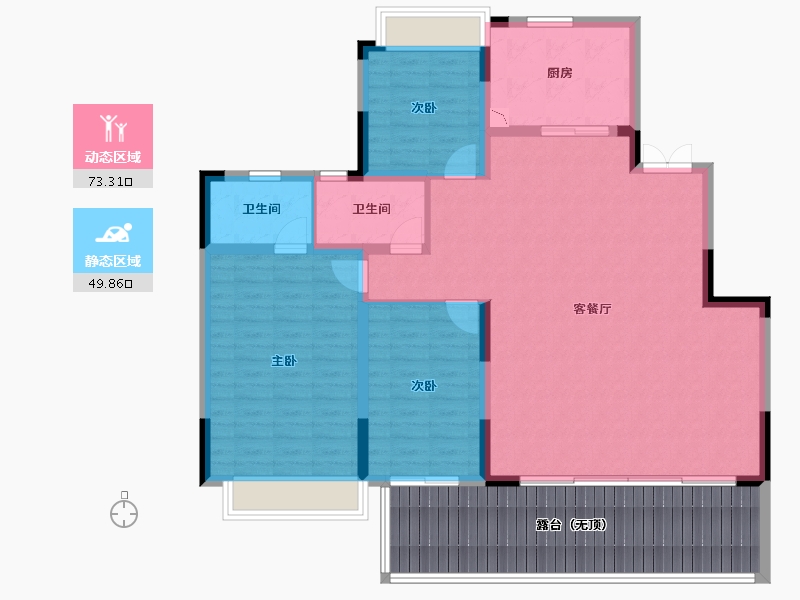 贵州省-遵义市-中国铁建・西派府-133.38-户型库-动静分区